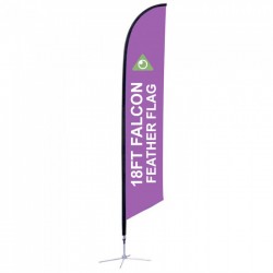  18Ft. Feather Angled Flag (X-Large) - Print and Stand