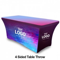 Stretch 8ft Table Throw Full Color Graphic Printing