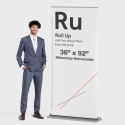 SilverStep 36x92 Retractable Banner Stand