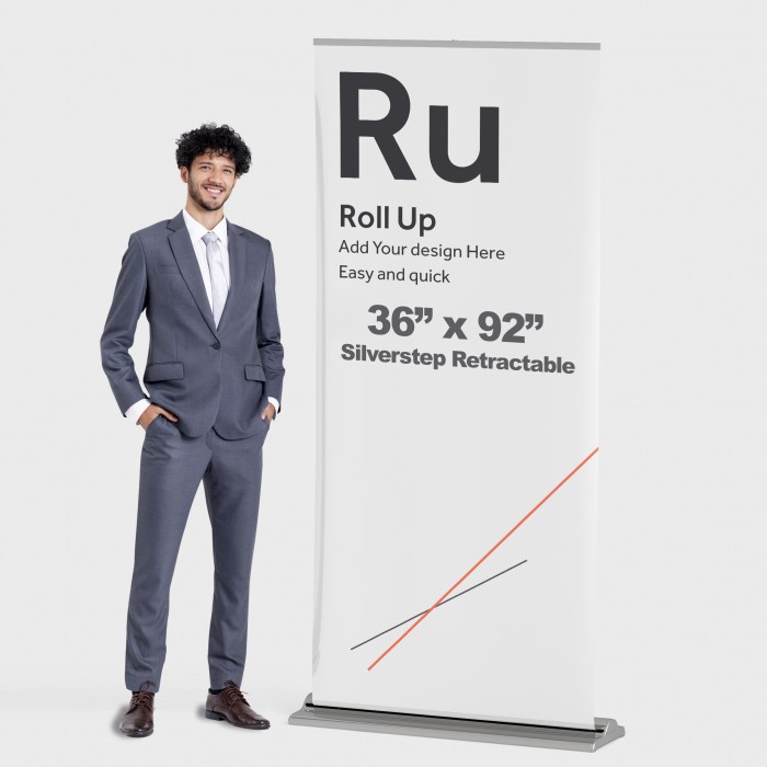 SilverStep 36x92 Retractable Banner Stand